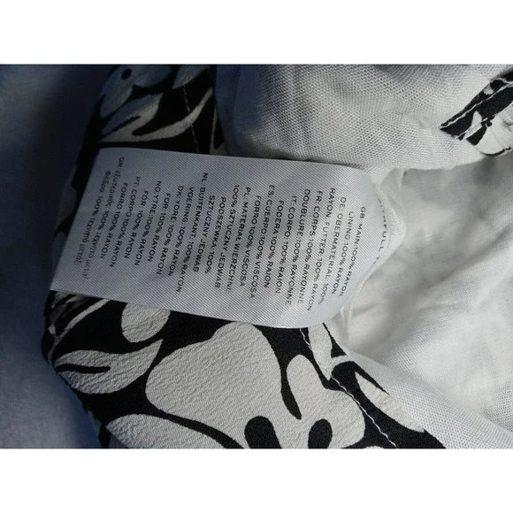 Faithfull the Brand Gaia Behati Floral Mini Dress Black White Lined Size 8/L NWT - Picture 14 of 15